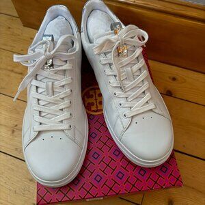 Tory Burch White/Silver Court Sneaker (Women)